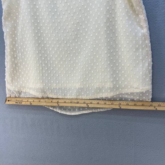 Miss Me Women's Tank Top Size Large Cream Swiss Dot Crochet MT2098T 51 - Picture 8 of 13